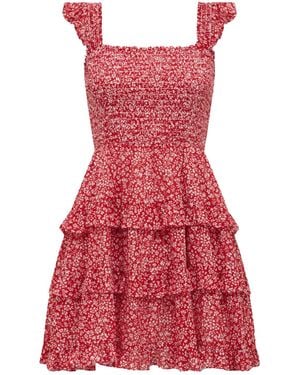 Forever New Odette Printed Mini Dress - Red