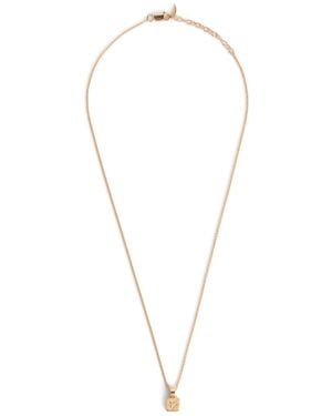 Missoma Women's Mini Square Birthstone Necklace - White