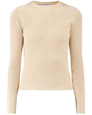 Pretty Lavish Jayla Long Sleeve Knit Top - White