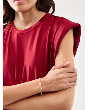 Tutti & Co Freshwater Pearl Birthstone Bracelet - White