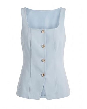 Forever New Lee Square Neck Waistcoat - Blue