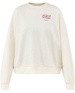 ONLY Deborah Crew Neck Sweatshirt Cream - White