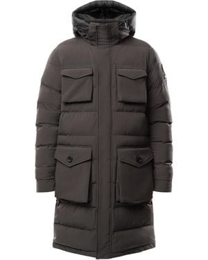 Sandbanks Men's Branksome Long Puffer Jacket - Grey