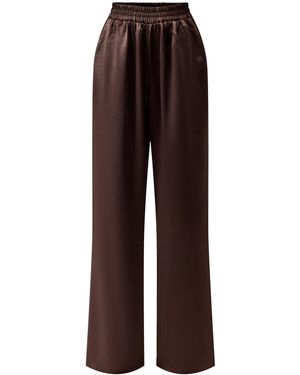 4th & Reckless Zelda Satin Trouser - Brown