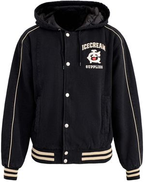 ICECREAM Hooded Work Jacket - Black