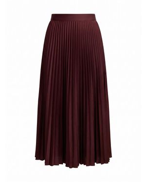 Forever New Ester Satin Pleated Skirt - Purple