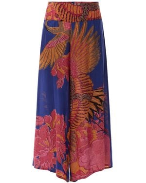 One Hundred Stars Palazzo Trousers - Red