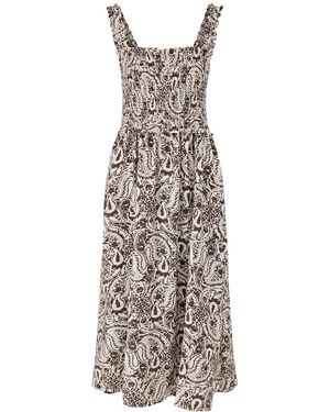 ONLY Lumira Smock Midi Dress Multi - White