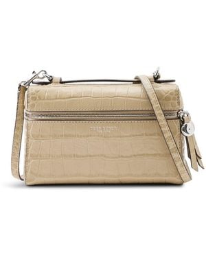 Tory Burch Romy Embossed Slim Top Handle Crossbody Bag Tan - Natural