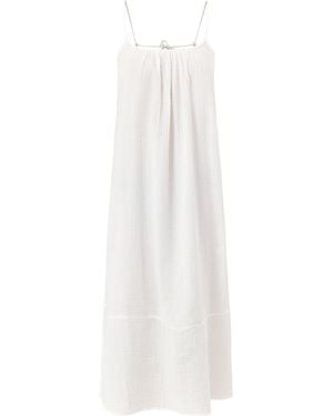 Sea Level Sunset Tie Back Smock Dress - White