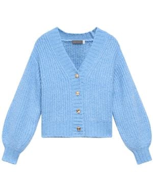 Mint Velvet Women's Wool Blend Cardigan - Blue