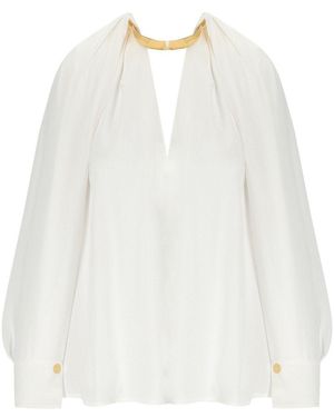 Elisabetta Franchi Jewel Blouse - White