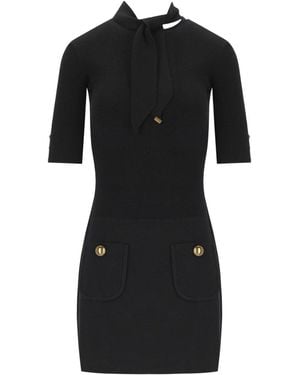 Elisabetta Franchi Knit Mini Dress - Black