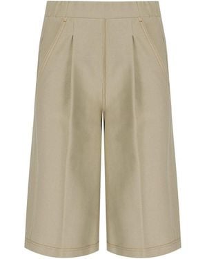 Max Mara Texas Sabbia Denim Effect Bermuda Short - Naturel