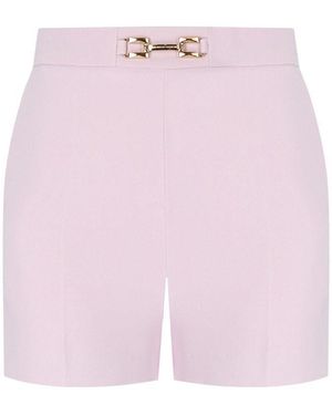 Elisabetta Franchi Quarzo Shorts With Horsebit - Pink