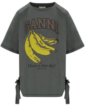 Ganni Banana T-Shirt - Grey