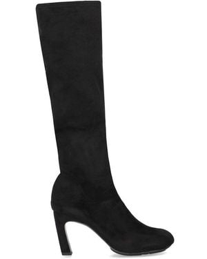 Ash Stivale Alto Con Tacco Emmy Suede - Nero