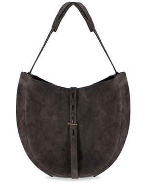 MINOBOSSI Borsa A Spalla Liz Suede Fango Minobossi - Nero