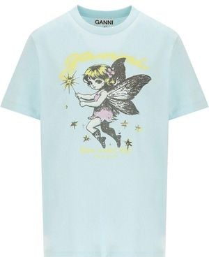 Ganni Fairy T Shirt - Blue