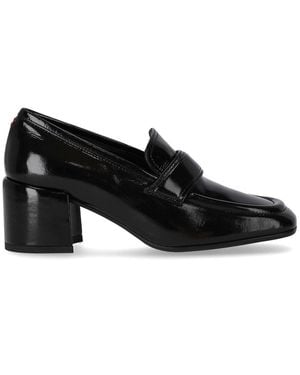 Halmanera Glaze Heeled Loafer - Black