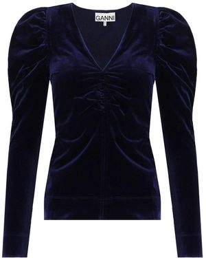 Ganni Top - Blu