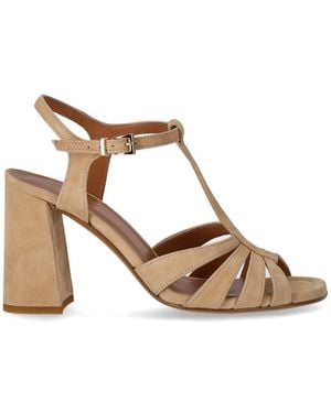Guglielmo Rotta Jersey Heeled Sandal - Brown