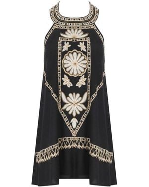 PAHIESA FORMENTERA Floral Dress - Black