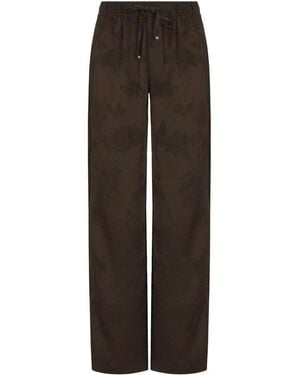 Ganni Satin Trousers - Brown