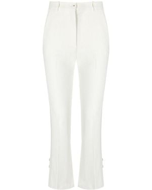 Elisabetta Franchi Ivory Smoking Trouser - White