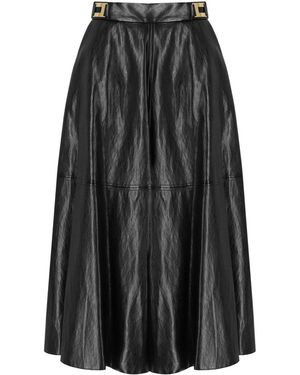 Elisabetta Franchi Leather-Effect Skirt - Grey
