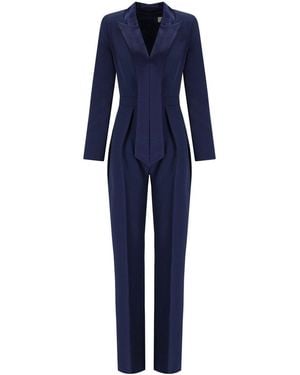 Elisabetta Franchi Oltremare Smoking Jumpsuit - Blue