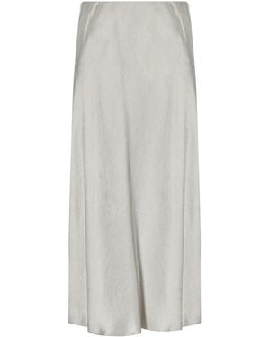 Max Mara Gonna Midi Alessio Mm - Grigio