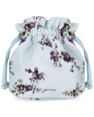 Ganni Floral Pouch - Blue
