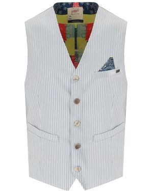 Bob Gilet À Simple Boutonnage Shop À Rayure - Gris