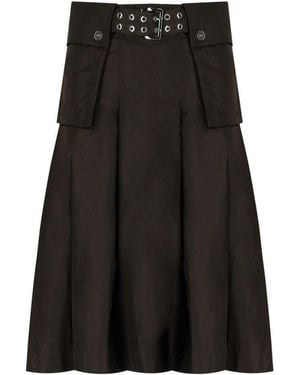 Ganni Nylon Midi Skirt - Black
