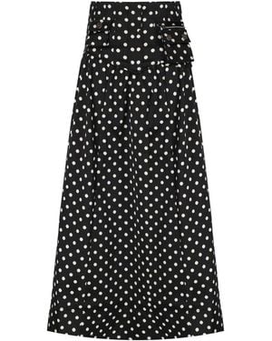 Ganni Polka-Dot Skirt - Black