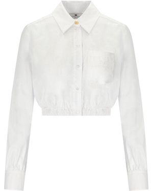 Elisabetta Franchi Cropped Shirt - White
