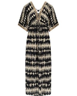 PAHIESA FORMENTERA Bicolour Long Dress - Black