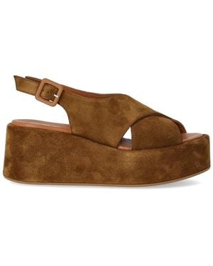 Strategia Toffee Plattform Sandale - Braun