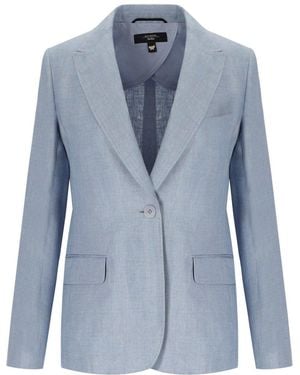 Weekend by Maxmara Nalut Single Breasted Blazer - Blue