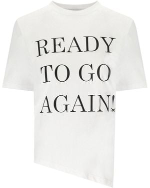 Elisabetta Franchi Gesso Asymmetric T-Shirt - White