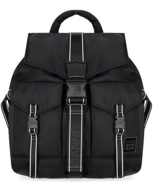 Ganni Re-Tech Nylon Backpack - Black