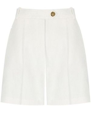 Elisabetta Franchi Shorts With Pinces - White