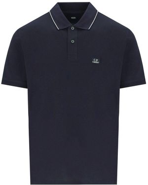 C.P. Company Polo Stretch Piquet Total Eclipse - Blu