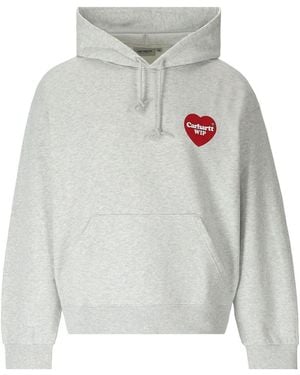 Carhartt Heart Gemêleerd Grijze Hoodie - Grijs