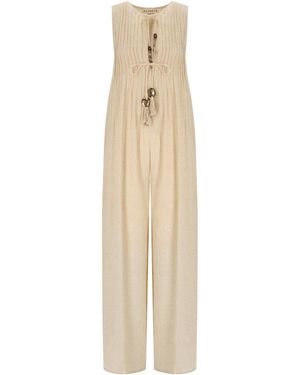PAHIESA FORMENTERA Ecru Jumpsuit - Natural