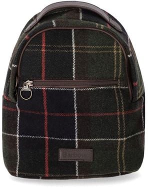 Barbour Mochila caley classic tartan - Negro