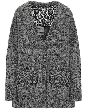 Essentiel Antwerp Cardigan Inlace Nero - Grigio