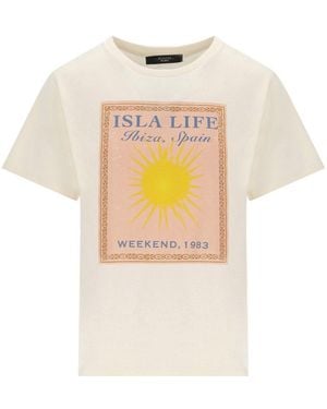 Weekend by Maxmara Pantera Ecru T Shirt - White
