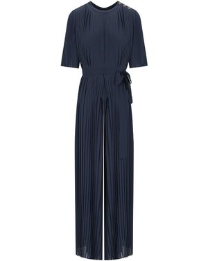Twinset Mono entero plisado oscuro - Azul